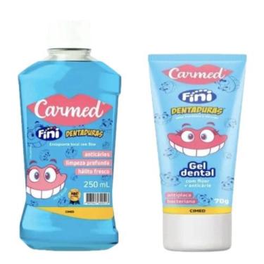 Imagem de Kit Pasta De Dente + Enxaguante Bucal Carmed Fini Dentaduras - CIMED