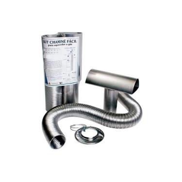 Imagem de Conjunto De Exaustão Chaminé Fácil 80mm Duto 1,5m Westaflex