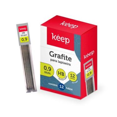 Imagem de Tubo de Grafite HB 0,9mm Caixa c/ 12 Tubos Keep - EI122 EI122