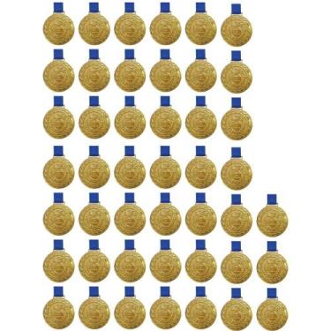 Imagem de Kit C/45 Medalhas de Ouro Honra ao Mérito C/Fita Azul M43 - Crespar