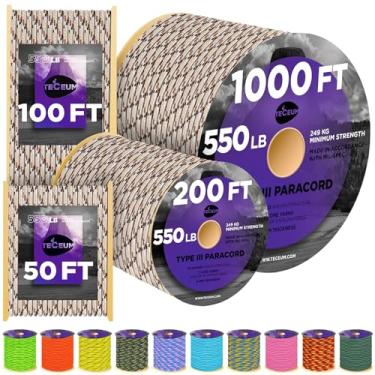 Imagem de TECEUM Corda De Nylon Utilitária Camuflada Com Estampa Cobra Do Deserto, 30 M – 4 Mm, Resistente, Para Barraca, Acampamento Ao Ar Livre Equipamentos E Trilhas, Edc Strong Survival 281B