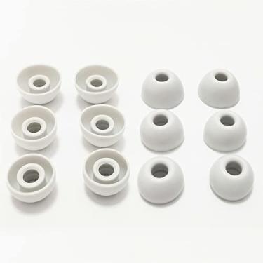 Imagem de Mijusun Pontas De Silicone Para Fones Ouvido Beats Fit Pro, Substituição Studio Buds, 6 Pares, Lms, Branco