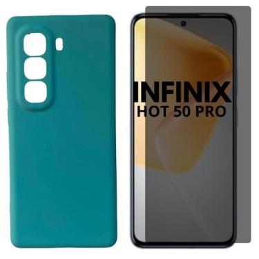 Imagem de Capa + Pel Vidro 3D Priv Compativel Com Infinix Hot 50 Pro - Generica,