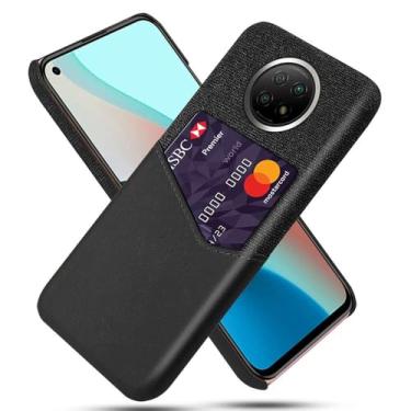 Imagem de Capa para Xiaomi Redmi Note 9 5G,Tela e tampa de couro PU,Antideslizante,360°cobertura completa à prova de choque com 1 slot de cartão atrás,Prevenção de queda-Black