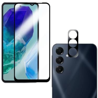 Imagem de Kit Película de Proteção 3D para Galaxy M55, Vidro Temperado 9H, Película para Lente de Câmera, Proteção Total da Tela