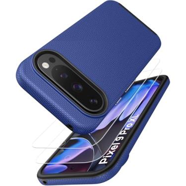 Imagem de Vihibii Capa para Google Pixel 9 Pro XL, [proteção contra quedas de camada dupla] com 2 protetores de tela, capa interna de silicone à prova de choque e capa externa robusta para celular para Google