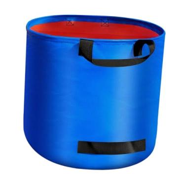 Imagem de WeiLaiKeQi Saco de folhas para jardim, saco coletor de resíduos de folhas, recipiente de armazenamento com alças reforçadas para folhas, aparas de grama, lixo de, 60l