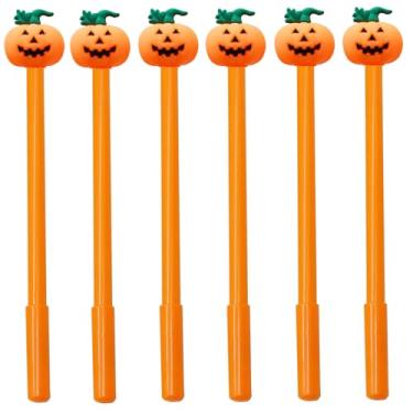 Imagem de Maydahui 30 canetas de Halloween, engraçadas, formato de abóbora, canetas esferográficas fofas, kawaii, preta, tinta de gel para festa, escritório, escola, dia das bruxas