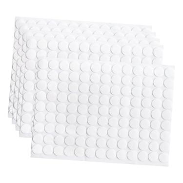 Imagem de IEUDNS Almofadas para móveis 0,5 polegadas de diâmetro autoadesivas, espaçadoras de amortecimento redondas brancas multiuso EVA para portas de parede e, 5 Folhas