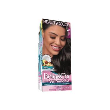 Imagem de Tintura Bela Cor Kit Sem Amônia 4.0 Castanho Médio - Bela e Cor