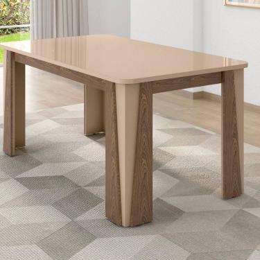 Imagem de Mesa para Sala de Jantar 6 Lugares Opera Cinza/Carvalho