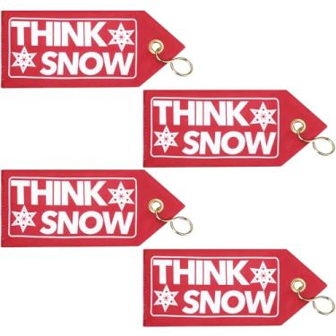 Imagem de Mindsoft Pacote com 4 bandeiras de neve Western Think com ganchos em S para lâmina de arado de neve