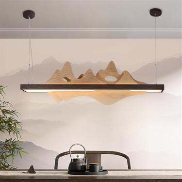 Imagem de Restaurante Contemporâneo Lâmpada Pingente LED Estilo Chinês Retro Criatividade Bar Balcão Sala de Estar Quarto Estudo Hotel Casa de Chá Candelabro (Estilo 28 L123CM)