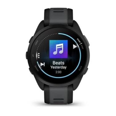Imagem de Relógio Forerunner 165 Music, 4gb playlists e Wi-Fi, Bateria 14 dias, tela AMOLED, Gps, Treinos Personalizados, resistente à água, original Nota Fiscal e garantia - Preto
