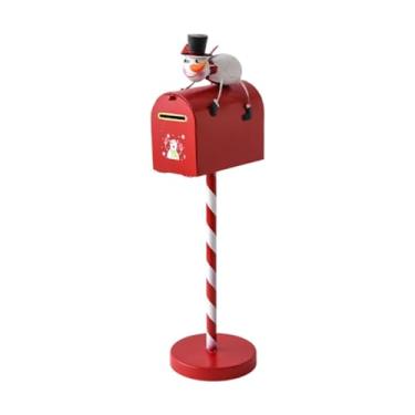 Imagem de Sclmgo Caixa de Correio de Natal, Decoração Festiva, Estátua de Caixa de Correio, Escultura, Artesanato em Ferro, Função Estética, Adequada para Recepção Fam, Caixa de Correio Do