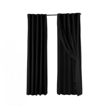 Imagem de Cortina com Blackout PVC com Tecido Voil 4,00 metros 4,00 m x 2,50 m (Preto)