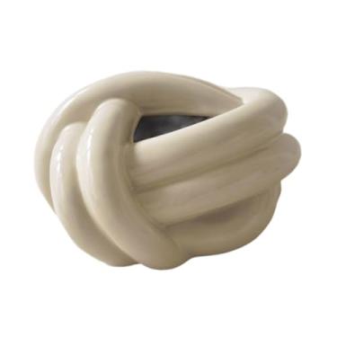 Imagem de Baoblaze Capa para caixa de lenços de papel, suporte para caixa de lenços de papel, decoração de mesa de luxo, recipiente para armazenamento de guardanapos, Cor Creme