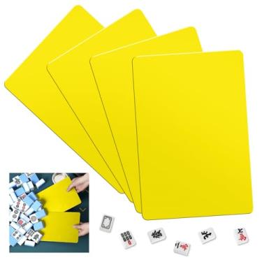 Imagem de Seenelling 4 Pcs Mahjong Tile Mixer Shuffler for Mixing and Shuffling Tiles Plastic Game Accessories Gifts for Mahjong Lovers Playing Game (Yellow)