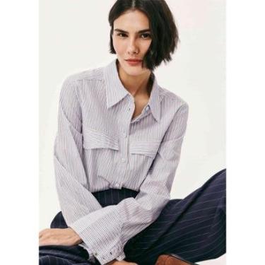 Imagem de Camisa Feminina Manga Longa Listrada-Feminino