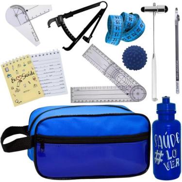 Imagem de Kit Fisioterapia Trena Imc Goniômetro Grande Pequeno Fita - LOVE SAUDE