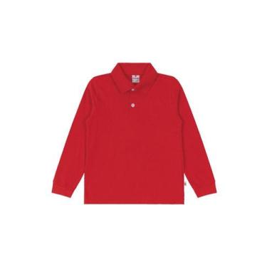 Imagem de Camisa polo infantil menino em malha Brandili, 10, Vermelho