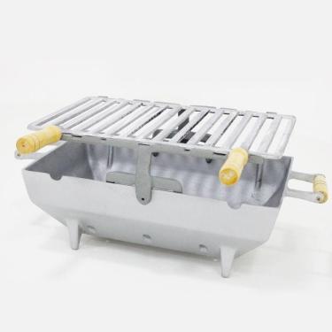 Imagem de Churrasqueira Portátil Quadrada Cinza