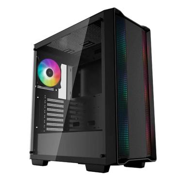 Imagem de Gabinete gamer deepcool cc560 argb, vidro temperado, 4x fans