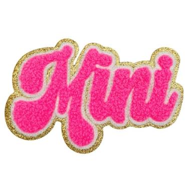 Imagem de 1 Pç Mini Chenille de 5,2 polegadas ferro em remendos com bordas de glitter, ferro perfeito em letras para roupas, chapéus, bolsas, mochilas, jeans - Ideal para projetos DIY e presentes personalizados