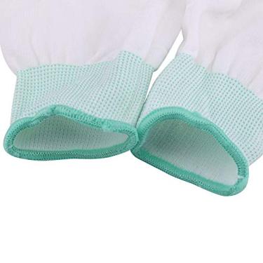 Imagem de Acouto Par - Luvas Revestidas de PU Estáticas Com Aderência Antiderrapante para Montagem e Tarefas Eletrônicas (Médio (overlock verde))