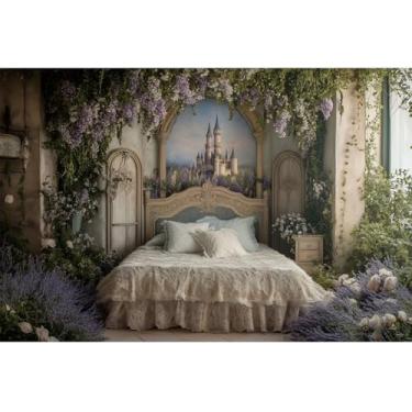 Imagem de YongFoto Castelo de conto de fadas, cenário de quarto de princesa, 2,1 x 1,5 m, jardim, estufa, floral, videira, sonho, cama, fotografia, fundo, festa de casamento, banne, retratos, sessão de fotos