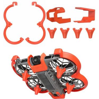 Imagem de Conjunto de proteção anticolisão 3 em 1 para DJI Neo 2, protetor de hélice + protetor de para-choque cardan + trem de pouso para drone DJI Neo 2, acessórios de drone, laranja