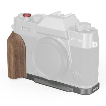 Imagem de SMALLRIG X-T30 III Placa de montagem em forma de L com cabo de madeira para FUJIFILM X-T30 / X-T30 II/X-T30 III, placa de liberação rápida para Arca, orifício rosqueado de 1/10.2 cm-20, botão de