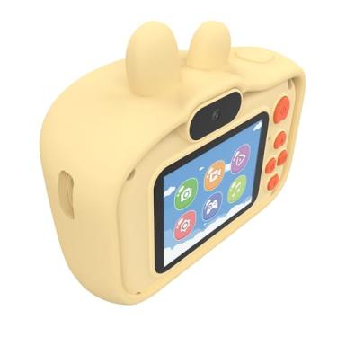 Imagem de Acouto Câmera Digital Infantil Com Lentes Duplas Frontal e Traseira, Fotos de 48 MP, Vídeos 1080P, Tela IPS de 2,0 Polegadas, 5 Jogos, Melhor Presente para Meninas e Meninos No (Bege)