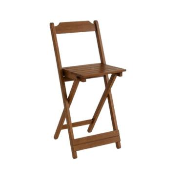 Imagem de CADEIRA BISTRO DE MADEIRA ENVERNIZADA cadeiras dobráveis para Balcão, Café da Manhã e Ambientes Internos(IMBUIA)