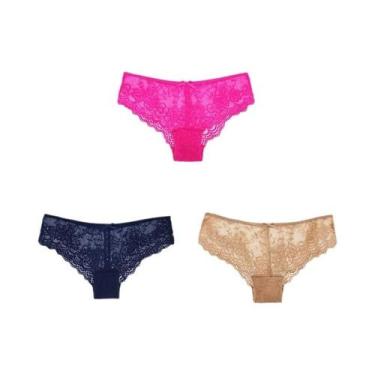 Imagem de Calcinhas Femininas Sexy De Renda Completa, Cintura Baixa, Respiráveis
