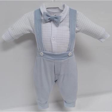 Imagem de Jardineira + Body Bebê Menino Inverno Luxo Lessa Kids B9203-Masculino