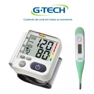 Imagem de Kit Aparelho De Medir Pressão Digital De Pulso + Termometro