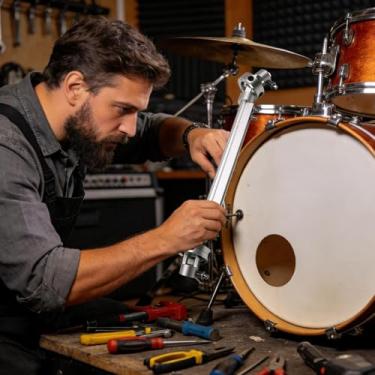 Imagem de Conector de Pedal Duplo para Bateria | Haste de Acionamento para Bumbo | Junta de Ligação para Pedal de Bateria em Liga Metálica - para Prática de e Gravação em Estúdio