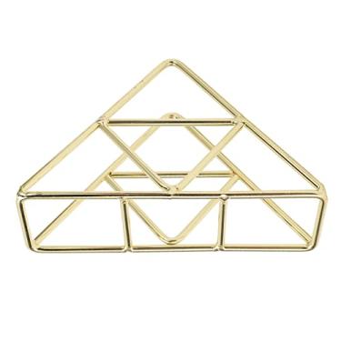 Imagem de Suporte para Guardanapos Espessado Ampliado Triangular de Metal em Ferro Forjado Vertical Modelo Fashion Pesado Robusto Base Estável Grande Capacidade