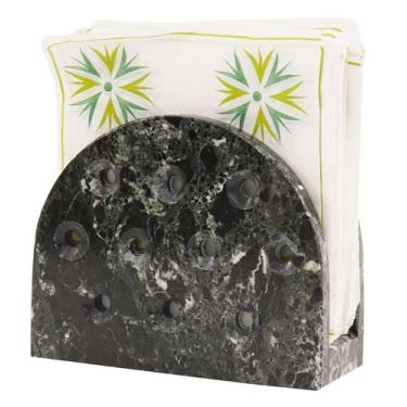 Imagem de SPESHSTONES Porta-guardanapos de mármore 15 cm preto feito à mão para armazenamento de guardanapos de papel – Porta-guardanapos para mesa, porta-guardanapos de coquetel, porta-guardanapos de papel e