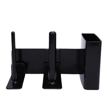 Imagem de Cryfokt Organizador de Copos para Máquina de Raspadinha Segura Copos, Tampas e Canudos para FS299 FS300 FS301 Com Adesivo, Design Inclinado de 35 Graus, Material Plástico Robusto (Preto)