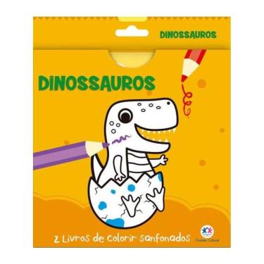 Imagem de Dinossauros - 2 Livros De Colorir Sanfonados