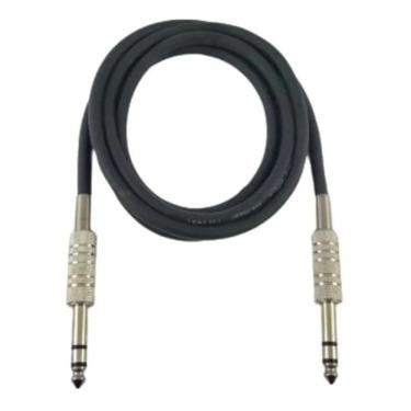 Imagem de 2X Cabo P10 Stereo X P10 Stereo Trs 2 Metros Balanceado Niqu