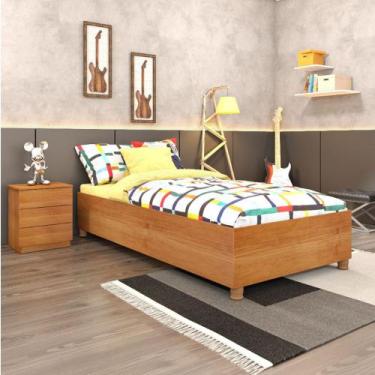 Imagem de Cama Box Mônaco Solteiro Madeira Reflorestada Tcil Móveis, CINAMOMO