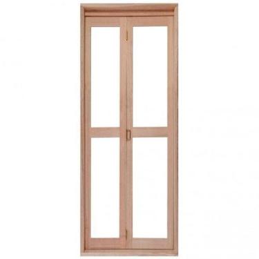 Imagem de Porta de Madeira Camarão 213x74cm com Marco e Batente 14cm Ewk P25 Ron