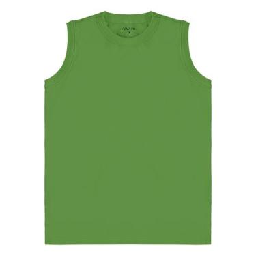 Imagem de Regata Básica Infantil Masculina Rovi Kids Verde, 10, Verde