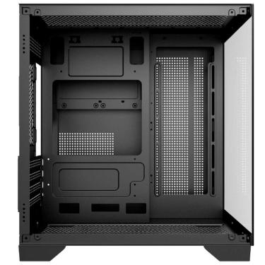 Imagem de Gabinete Gamer Aquário Hayom Gb1790, 4x Fans Rgb, Lateral E Frontal Em Vidro Temperado, Micro Atx - Preto