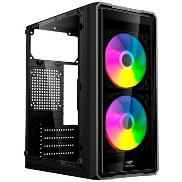 Imagem de Gabinete Gamer C3tech Mt-g41bk, Lateral Em Vidro, Micro Atx - Preto