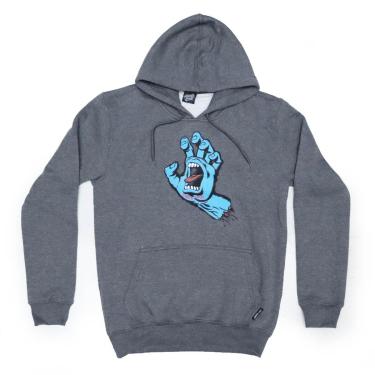 Imagem de Moletom Santa Cruz Canguru Screaming Hand - Cinza Chumbo-Masculino