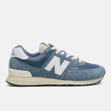 Imagem de Tênis New Balance 574 V2 Masculino Azul Claro E Branco-Masculino